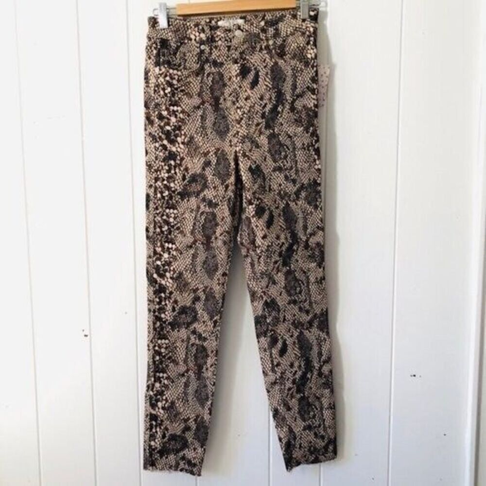 Free People Womens Raw High Rise Snake Print Jeggings Size 29 - Picture 5 of 12